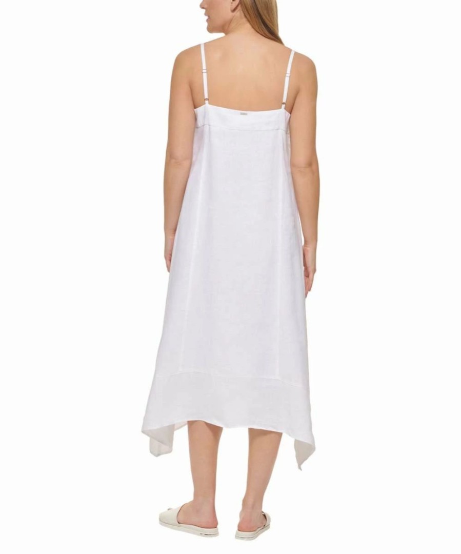 Clothing | * Buy Dkny White Sleeveless Sidetail Maxi Dress Women