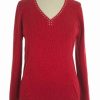 Clothing | * Buy Dkny Pink Jeweled V-Neck Sweater Women