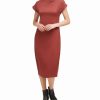 Clothing | * Promo Dkny Whiskey Mock Neck Midi Dress Women