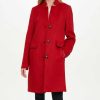 Clothing | * Buy Dkny Rio Red Melton Wool-Blend Coat Petite For Women