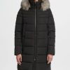 Clothing | * Deals Dkny Black & Gray Furry-Trim Hooded Puffer Coat Petite For Women