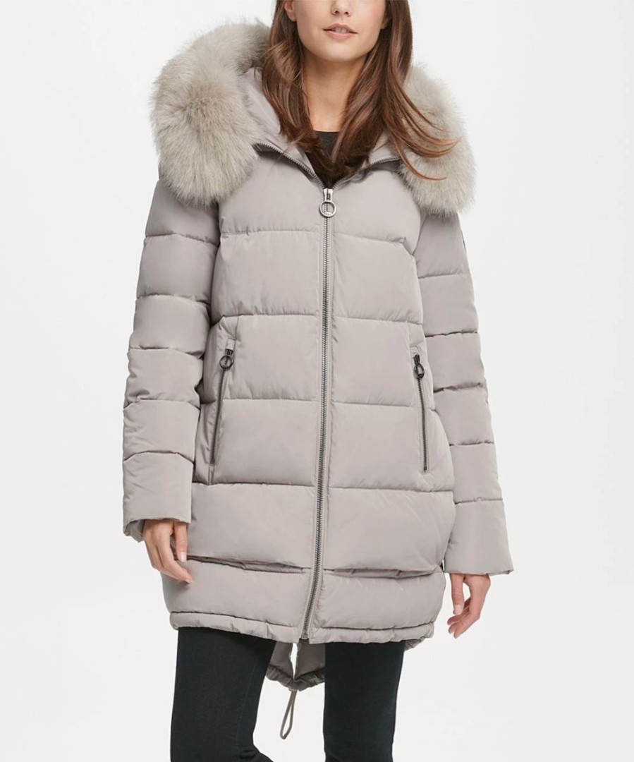 Clothing | * Best Reviews Of Dkny Thistle Faux Fur Hood Zip-Front Quilted Coat Women