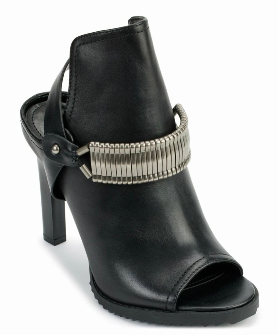 Shoes | * Coupon Dkny Black Metal-Accent Bina Peep-Toe Slingback Women