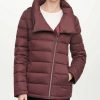 Clothing | * Flash Sale Dkny Deep Plum Asymmetrical Zip-Front Packable Puffer Coat Women & Juniors