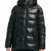 Clothing | * Flash Sale Dkny Black Hooded Zip-Up Puffer Coat Women & Juniors