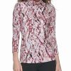 Clothing | * Discount Dkny Bordeaux Snakeskin-Print Multi Mock Neck Top Women