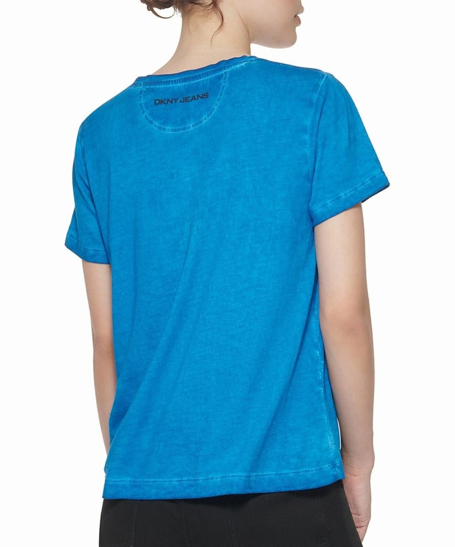 Clothing | * Best Sale Dkny Skydiver & Black Contrast-Pocket Crewneck Tee Women